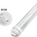WYZM R17D 4FT LED Tube Light,5500K White Color,20W F48T12/CW/HO Straight T12 Fluorescent for Vending Cooler Freezer Replacement Bulb (4-Pack 5500k)
