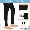 Prasacco Thigh High Compression Socks 20-30 Mmhg Compression Leg Sleeves with Silicone Anti-slip Strap Footless Compression Stockings for Women Sport Running Edema, Black, L