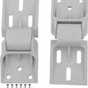 Durable Freezer Plastic Hinges 2 Pcs Universal 3 Holes Folding Hinge 95-110 Degrees Chest Freezer Hinges Small Hinge with Screws Replacement Fridge Refrigerator Repair Parts - Grey