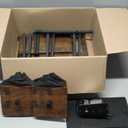 LOAKEKEL 1 Pcs Narrow Nightstand with Charging Station, End Tables Living Room, Skinny Side Table with Fabric Drawers, Slim Sofa Table for Bedroom, Small Spaces, Couch, Rustic Brown, HETNDP02PBR