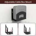 Cable Box Mount,Adjustable Wall Mount Holder for Small and Narrow Devices Like Cable Boxes,DVD Players,Modems,Streaming Media Devices and Other Media Players