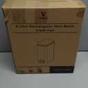 Slim Bathroom Trash Can with Lid Soft Close, 1.6 Gallon Stainless Steel Garbage Can with Removable Inner Bucket, Durable Step Pedal, Small Trash Bins for Toilet, Bedroom, Kitchen, Office (Black)