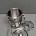 Small Ice Bucket with Lid and Tongs,1.3L Portable Mini Double Walled Ice Cube Bucket for Cocktail Bar Stainless Steel Cute Insulated Ice Buckets for Parties