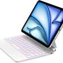 Magnetic Keyboard for iPad Air 11 inch M3 2025/M2 2024 & iPad Pro 11 inch (4th/3rd/2nd/1st) Gen 2022,iPad Air 5th/4th Gen 10.9",Upgraded Trackpad with 7 Color Backlit Floating Keyboard-White