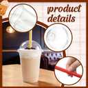 Alaeseje 50 Sets 16 oz Clear Plastic Cups,Disposable Parfait Cup with Dome Lids and Straws,Crystal PET Togo Cup for Party Smoothie Iced Coffee Bubble Boba Milkshake Cold Drinks