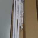 White Curtain Rods for Windows 28-48 inch, 2 Pack 5/8" Curtain Rod Set with Brackets, Splicing Adjustable Curtain Rod for Bedroom, Kitchen, Living Room, Matte White