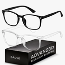 Gaoye Blue Light Blocking Glasses - Fashion Square Eyeglasses, Anti UV Ray Computer Gaming Glasses Blue Blockers for Women/Men