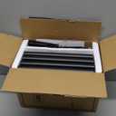 Mancra Solar Pathway Lights, 8 Pack LED Solar Lights Outdoor Waterproof, Glass Metal Garden Lighting for Yard Path Landscape Lawn Walkway Driveway, 3000K (Black)