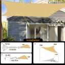 8'x8' Sun Shade Sail Rectangle Outdoor UV Block Square Canopy Sunshade Cover for Backyard Porch Pergola Deck Garden Patio, Turquoise