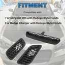 Hood Vent Bezels For Chrysler 300/Dodge Charger 15-23 Redeye Style