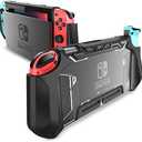 Mumba Dockable Case for Nintendo Switch, [Blade Series] TPU Grip Protective Cover Case Compatible with Nintendo Switch Console and Joy-Con Controller (Black)