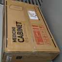 TokeShimi 16x26 Oval Medicine Cabinet with Mirror with Storage Black, Surface Mount or Recessed Medicine Cabinet Arched with Beveled Mirror Metal for Bathroom