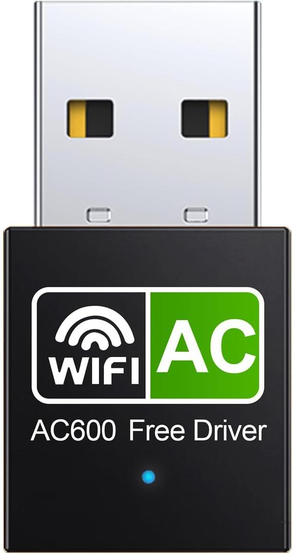 USB WiFi Adapter 600Mbps Dual Band 2.4G 5.8G Support AP Mode IEEE 802.11g Wireless Network Adapter for Laptop Desktop PC,USB WiFi Adapter 600M Dual Band 2.4G 5.8G Wireless Network Adapter (Deep Black)