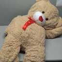 Tezituor Giant Teddy Bear Stuffed Animals Express Your Love Brown with Heart 4ft