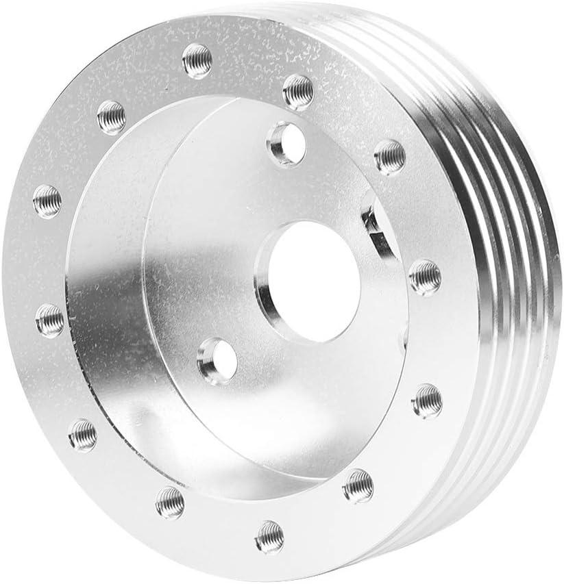 Grant Steering Wheel Adapter,Steering Wheel Adapter,Automotive Steering Wheels,1In Aluminum Steering Wheel Hub Spacer for 5 6 Hole Wheels to 3 Hole Adapter(Black) (Silver)