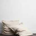 Bed Threads - Linen Pillowcases - 100% French Flax Linen - Luxury & Eco-Friendly - Breathable, Natural & Soft - Envelope Opening - Machine Washable - European Size - 26 x 26 - Set of 2 - Oatmeal