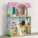 Delta Children MySize Dollhouse - Large 3-Story Dollhouse with 7 Rooms Includes 12 Accessories - Fits 12-inch Dolls - Pretend Play Dream Gift for Ages 3+