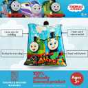 Thomas and Friends Kids Bedding Super Soft Micro Raschel Throw, 46 in x 60 in, (Official Licensed Product) by Franco