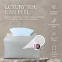 Hiranos Bazaar Hand Towel Box Cover Elegant PU Leather Holder Dispenser, for Kleenex Disposable Paper Hand Towels, Bathroom & Countertop Organizer, Stylish Home & Office Dcor, Woven Beige