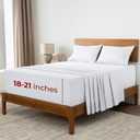Mellanni Extra Deep King Sheets - 4 PC Iconic Collection Bedding - Hotel Luxury, Ultra Soft, Cooling Bed Sheets - Wrinkle, Fade, Stain Resistant (King, White), King - Extra Deep Pocket