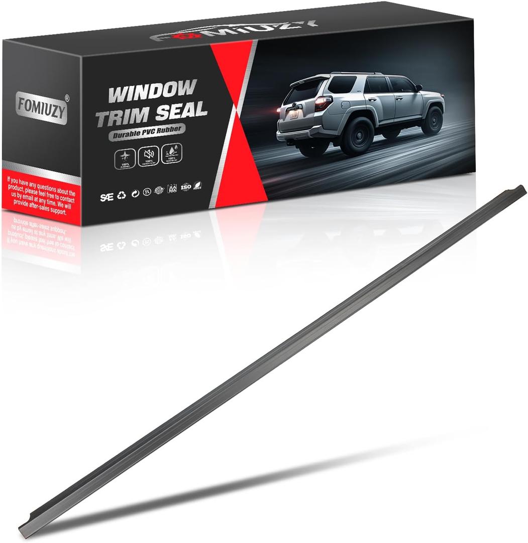 Rear Tailgate Liftgate Trunk Hatch Car Outer Door Window Moulding Sweep Felt Trim Seal Weatherstrip Compatible with Toyota 4Runner 2010-2024 Replace 68292-35041