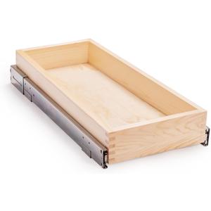 Mulush 10W x 21D x 3H Soft Close Slide Out Wood Drawer Organizer for Kitchen, (Cabinet Opening>11.5 inches for Bottom Assembly, Opening= 11 inches for Side Assembly)