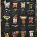 8x12 Inch Metal Sign Shots Menu Retro Wall Decor For Home Bar Hosts Cocktail Lovers Near Home Bar Patio Kitchen Garage Game Room With Retro Tavern Speakeasy Typography Display