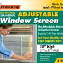Frost King 2AWS1537 WB Marvin Adjustable Window Screen, 15in High x Fits 21-37in Wide (2 Pack)