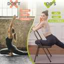 BODY RHYTHM Yoga Auxiliary Chair with Lumbar Back Support for Abs & Core, Balance Handstand, Flexibility and Strength Training and Back Pain Relieving