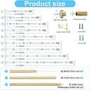 Tension Curtain Rod 41-185" Heavy Duty No Drilling Adjustable Golden, 1.26" | Corrosion-Resistant, Fits Windows & Patio Doors & Bathroom, Secure Non-Slip Hold