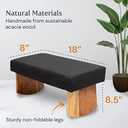Meditation Bench (Zen Black), Seiza, Sustainable Acacia Wood with Curved Bottom Edges for The Perfect Posture, Meditation Stool, Prayer Bench, Meditation Chair, Yoga Stool