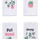 Microfiber Dish Towel Funny Kitchen Towel Set of 4  Plant Lady Themed Pumpkin Kitchen Towel  Durable Decorative TowelsBest Housewarming Gifts, Farmhouse Kitchen Towel, Funny Fall