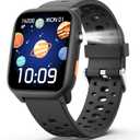 MgaoLo Kids Smart Watch 1.85" Upgrade - Fitness Tracker with Heart Rate Sleep Monitor, 100+ Sports Modes, 12 Puzzle Games, Activity Tracker for Boys Girls Outdoor Fun (Black)