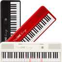 The ONE Keyboard Piano Sing, 61 Keys Piano Keyboard For Singing & Practice with Bluetooth, Record, Sheet Music Stand and Huge Library of Songs for Sing-Along, Piano For Music Lover & Beginner (White), Compact