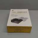 2 Pack Under Desk Hanging Shelf Drawer Organizer, Attachable Plastic Hidden Storage Tray, Easy Adhesive Mount Holder for Standing Tables, Office, Counters, Cabinets, Workstations - Black