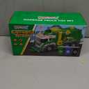 Large Garbage Truck Toy Set for Boys Ages 3 4 5 6 7 8, Kids Trash Truck with Sound, Light, Dumpster, Trash Bins and Learning Cards, Friction Powered Garbage Trucks Christmas Birthday Gifts for Toddler