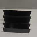 Mail Organizer Countertop, Small Desk File Organizer, Metal File Holder - Essential Workspace Organizers for Office Desk, Home Office (Black)