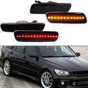 Smoked Lens Amber/Red LED Lamp Compatible With 2000 2001 2002 2003 2004 2005 Lexus IS300 Side Marker Light