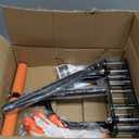 Saker Lawn Aerator Tool, Lawn Aerator with 15 Iron Spikes, Automatic Leaf and Dirt Cleaning with Spring-Loaded Design, Metal Manual Aerator for Loosening Soil Aerating Patio, Yard, Garden Orange