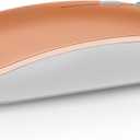 SABLUTE M31 Bluetooth Mouse for MacBook Pro/Air, iPad - Rechargeable Tri-Mode Wireless Mouse for 3 Devices (BT 5.2 + 2.4G), Sleek Slim Silent Mouse for Surface, Windows, Cosmic Orange