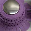 Shower Drain Hair Catcher, Multipurpose Collapsible Silicone Hair Catcher Drain Cover for Pop Up and Flat Drains of Bathtub Tub Bathroom Sink, Flower-Shaped Hair Trapper (Purple), Pack of2. 