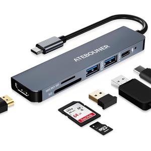 MacBook USB-C Hub Adapter - Multiport Docking Station With HDMI for MacBook Pro and Thunderbolt Devices