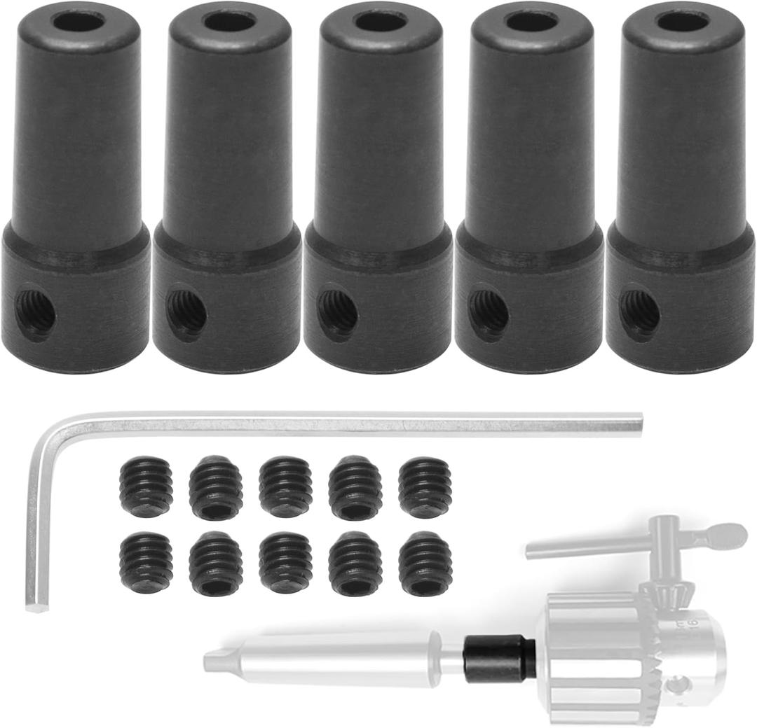 5Pack Vgoohobby B10 Motor Shaft Drill Clamp Coupling Coupler Adapter Chuck Connecting Rod for Drill Chuck (4mm)