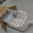 LEVERLOC Shower Caddy Suction Cup, Shower Organizer Removable Bathroom Shelf, Storage Suction Powerful Max Hold 22lbs Bathroom Caddy Waterproof Holder, White