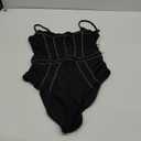 BECCA Women's Standard Color Sheen One Piece Swimsuit, Sexy Satin, Bathing Suits (Medium, Black)