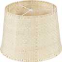 Aspen Creative 32992, Handwoven Empire Spider Lamp Shade, Natural Palm Leaf, 13" Top x 16" Bottom x 11" Slant Height