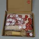 Sinload Vintage Writing Invitations Set Includes 100 Letter Antique Scroll Rustic Papers 100 Wax Seal Stickers 3 Strands of Twine for Valentines Mother Stationery Old Medieval Cardstock(5 x 7 Inch)