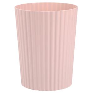 JiatuA Small Trash Can Plastic Wastebasket Round Garbage Container Bin for Bathroom, Kitchen, Bedroom, Home Office, College Dorm, Pink (1.8 Gallons)