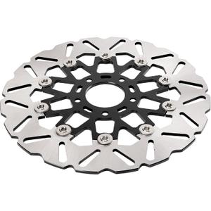 Floating Brake Rotor Discs Front 11.8inch 1pcs Fit for Harley Davidson, Road Glide Street Glide 08-13, Dyna Fat Bob 08-17, Touring Road King 08-20, Motorcycle Rotor 2cr13 Stainless Steel