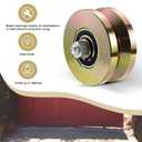 4" Heavy Duty Sliding Gate Rollers Wheels 2 Sets V Groove Slide Wheel Solid 4" Dia 1-3/4" Width Double Bearing 3000 Lbs Capacity with Screws